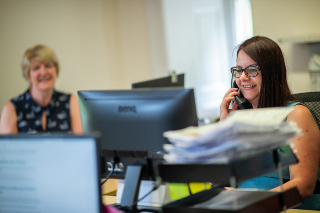 A Pennine HR consultant on the phone